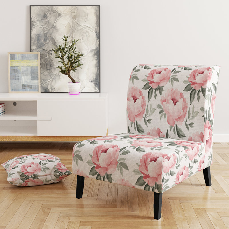 Fauteuil de chambre Floral, Pantoufle sans accoudoirs