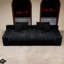 Canapé modulaire en velours côtelé moelleux 2 pièces sans assemblage, noir