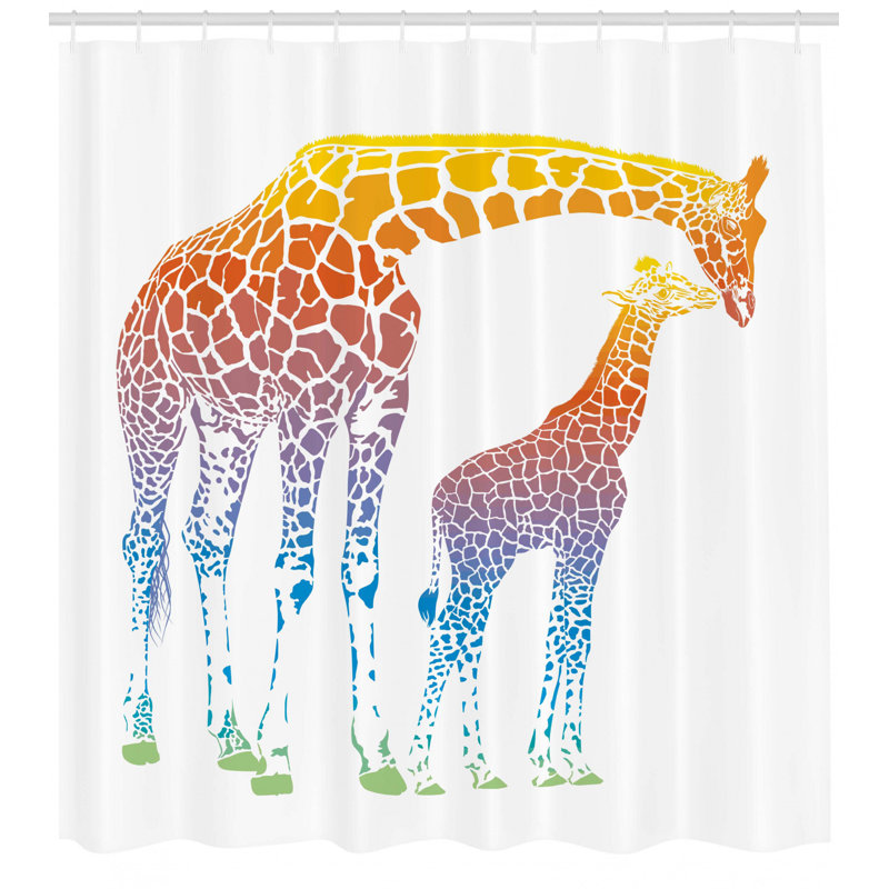  Rideau de douche simple Giraffe, H 75 po x l 69 po
