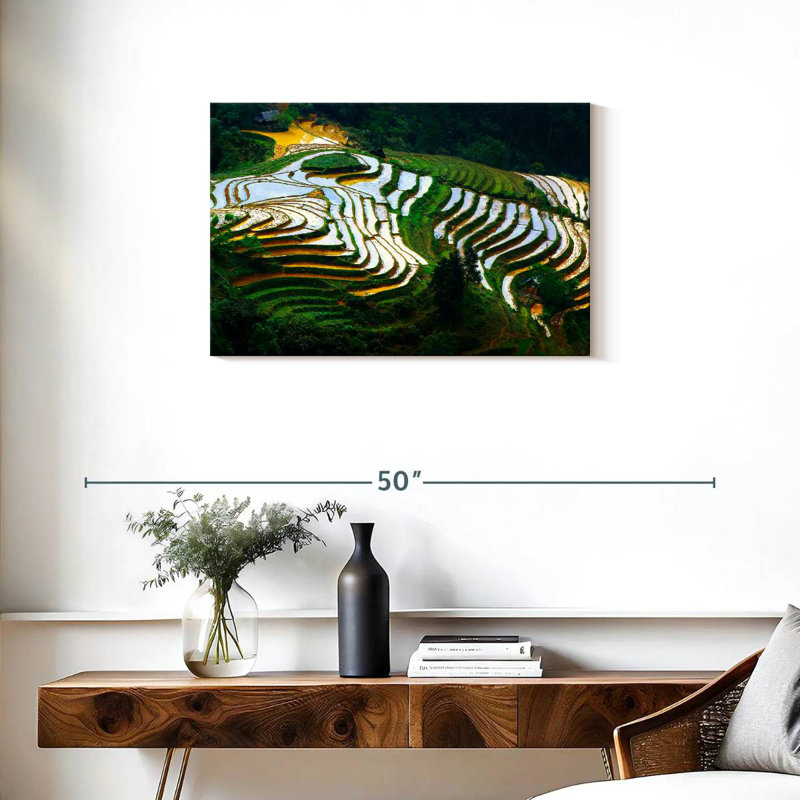 Alvord Benguet Rice Terraces, 20" H x 30" W