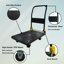 Foldable Platform Push Hand Truck Cart - 880 Lbs Load Capacity With 2 Swivel Brake Wheels-122058810