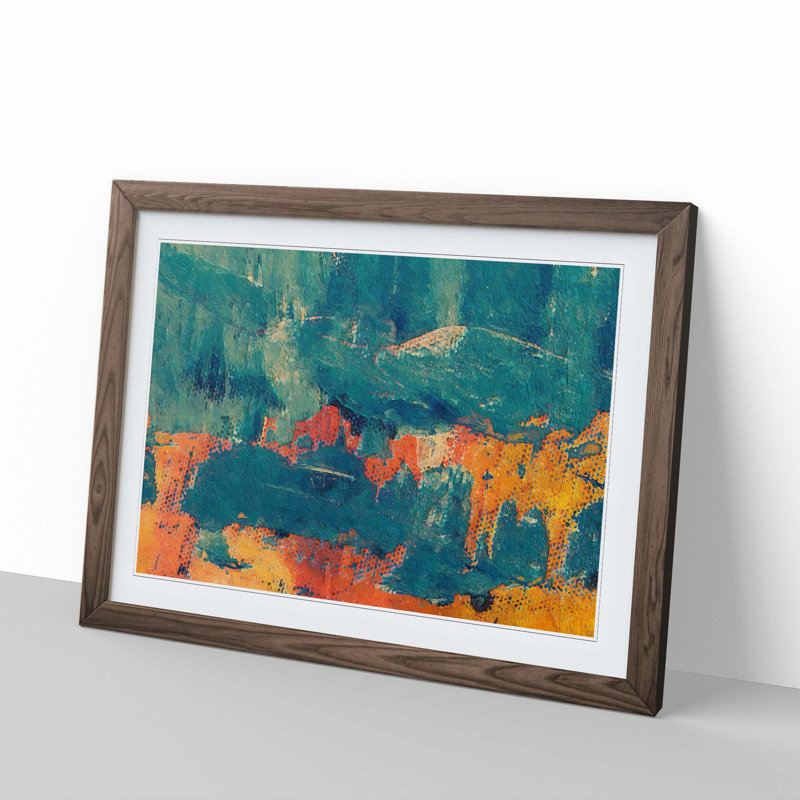 Abstract Vol.430 by S.Johnson - Framed Print, 24cm H x 33cm W x 2cm D, Walnut Framed