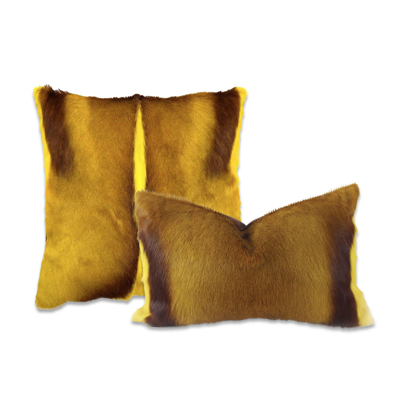 Springbok Accent Pillow by Outpost Original, Yellow, 17" x 17"