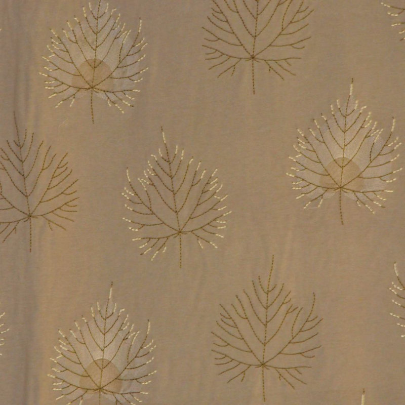 Luxe Floral Fabric, Light Brown/Beige
