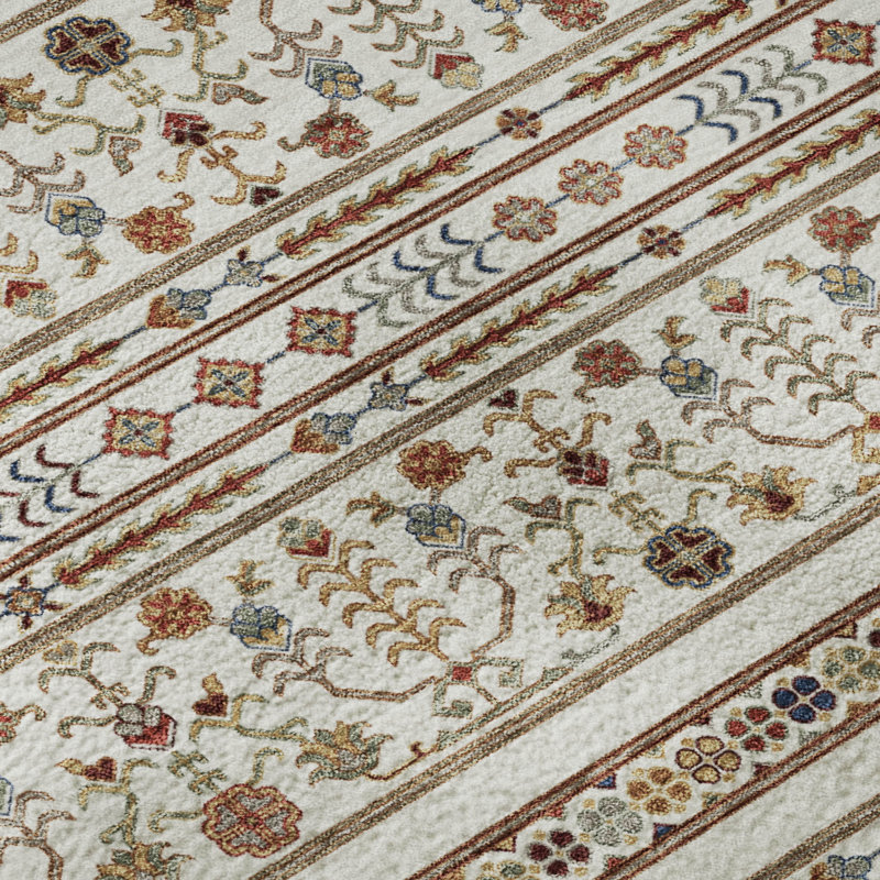 Premium Machine Washable Mayfield AMF2244 Navajo Rug, Ivory, 2'6" x 3'10"