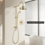 Pomme de douche avec système de douche à main avec pomme de douche à effet pluie 8 ", double douche combinée-124944752