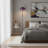 Modern Dome Floor Lamp with Indirect Light, Slim Metal Pole & Foot Switch – 65" Tall Standing Lamp for Living Room, Bedroom, Office – E26 Socket-1309769401