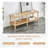 Modern 2-Tier TV Stand for Living Room Furniture,Rectangular Centre Table with Open Storage Shelf,Rounded Rubberwood legs,Stable and Durable,Easy Assembly-1269640070