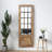 Accent Rectangular Windowpane Wood Mirror