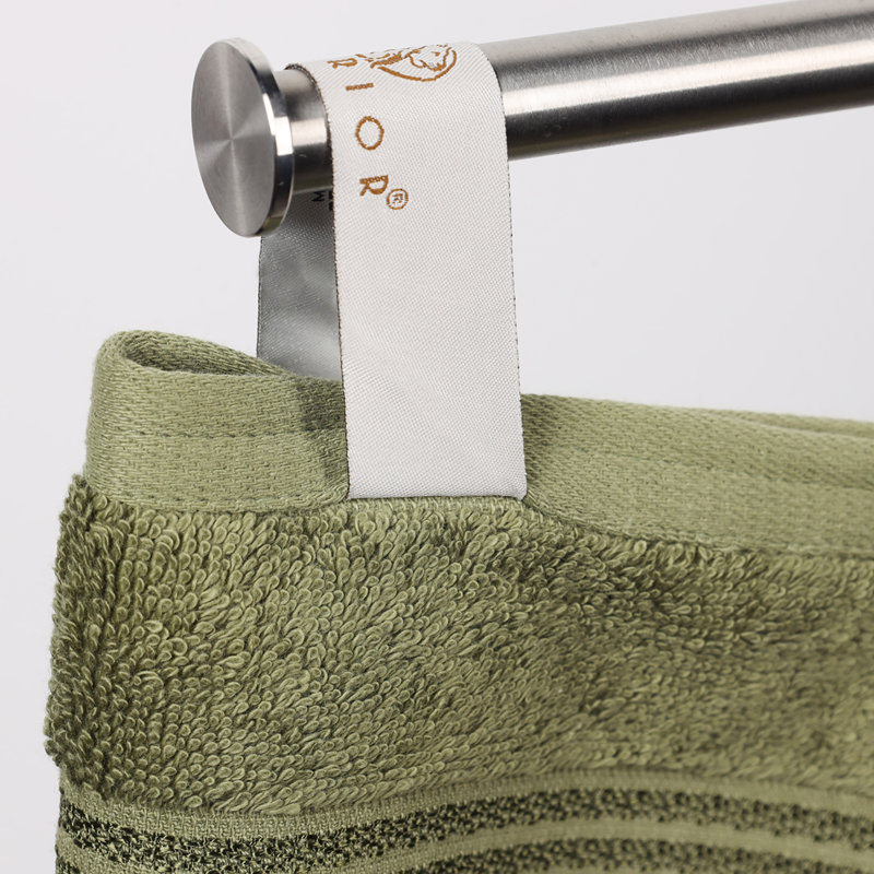 Forest Green Egyptian Cotton Bath Towel Set with Rope Border