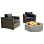 Ensemble de conversation pour 2 personnes avec foyer et coussins Sunbrella Lsi-159500356