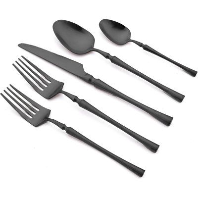 20-Piece Stainless Steel Flatware Set, Satin Finish Cutlery Set For 4, Durable And Ergonomic Design, Dishwasher Safe
