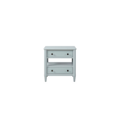 Open Nightstand With 2 Drawers