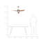 113cm Ceiling Fan with LED Lights