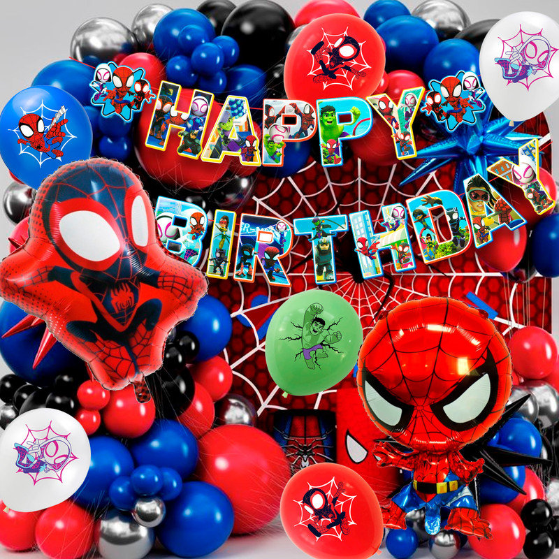 Spiderman & Friends Themed Birthday Party Supplies, 30 Pcs Little Spiderman & Friends Party Decorations Set