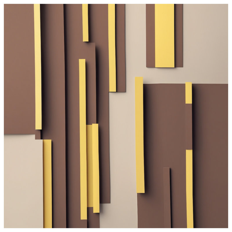 Brown Yellow Rectangular Blocks Comforter, Twin