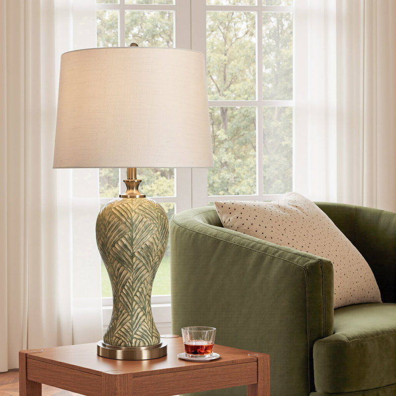Lampe de table Poly - Bellevue - abat-jour blanc