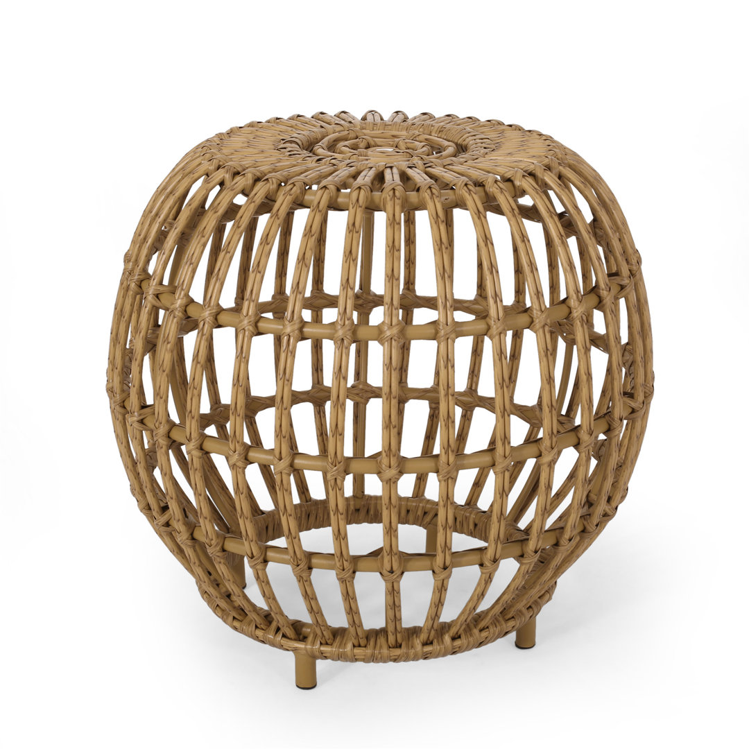 Mcchristian Round Wicker Outdoor Side Table , 19.7'' in. W 19.7'' in. D Bay Isle Home™