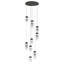Delonda 9 Light Glass Dimmable LED Pendant-1775188575