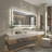 Wall Mount Anti-Fog Oversized Frameless Lighted Bathroom Mirror/ LED Bathroom Mirror-628156375-628156376
