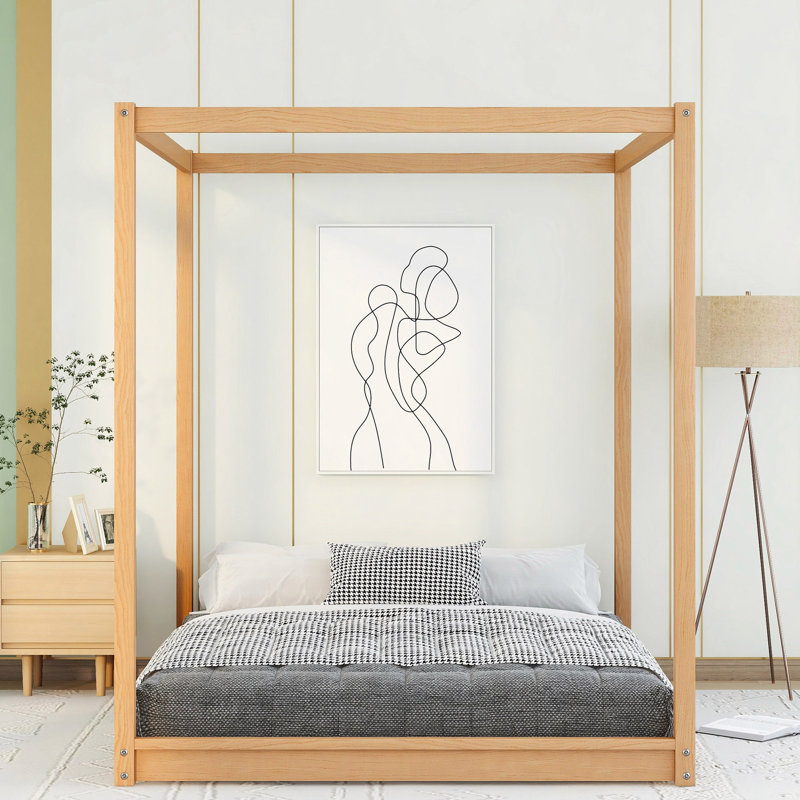 Canopy Platform Bed With Support Legs