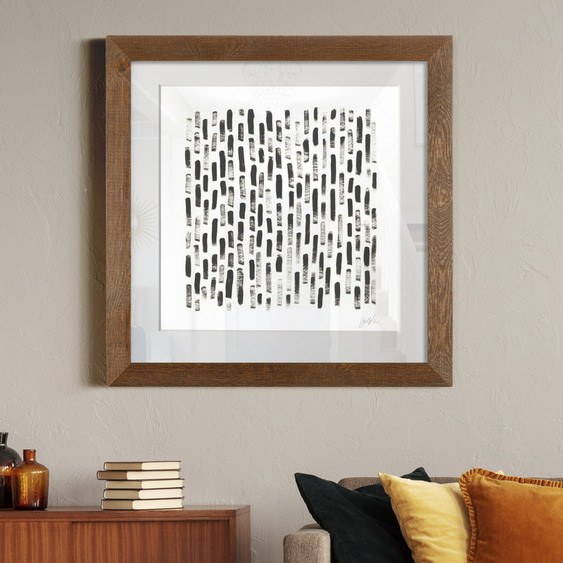 Mixed clignotants IX-reproduction d’art sur papier encadrée, H 17 po x l 17 po x P 1,5 po, Érable encadré