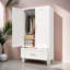 Armoire-penderie durable en métal de 60 pouces avec tiroir, tringle de suspension et tablette réglable pour des solutions de rangement polyvalentes