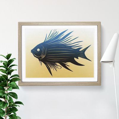 XH1022-8862X Terrific Fish 1 Piece Single Picture Frame Wall Art