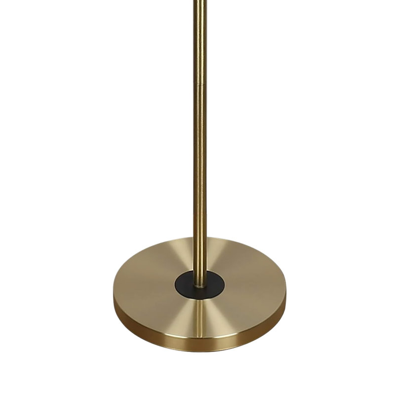 Lampe sur pied Eclipse Aura en métal - noir mat et or doux - verre transparent