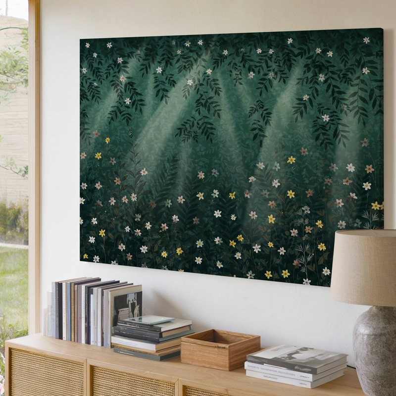 Reproduction d'art sur toile, "Jungle", toile de fond verte, H 30 po x l 40 po