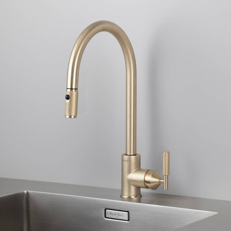 Kitchen Faucet / Pull-Out With Dual Spray / Cross, Brass