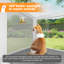 Enceinte de fenêtre extensible pour chats d'intérieur, boîte de fenêtre pour chat, perchoir de fenêtre pour chat universel avec dessus transparent imperméable pour fenêtre de 26 po à 42 po de largeur, pour bronzer, faire la sieste et admirer la na