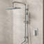 Système de douche mural à pression équilibrée, pomme de douche pluviale 13 po avec douchette coulissante-111856376