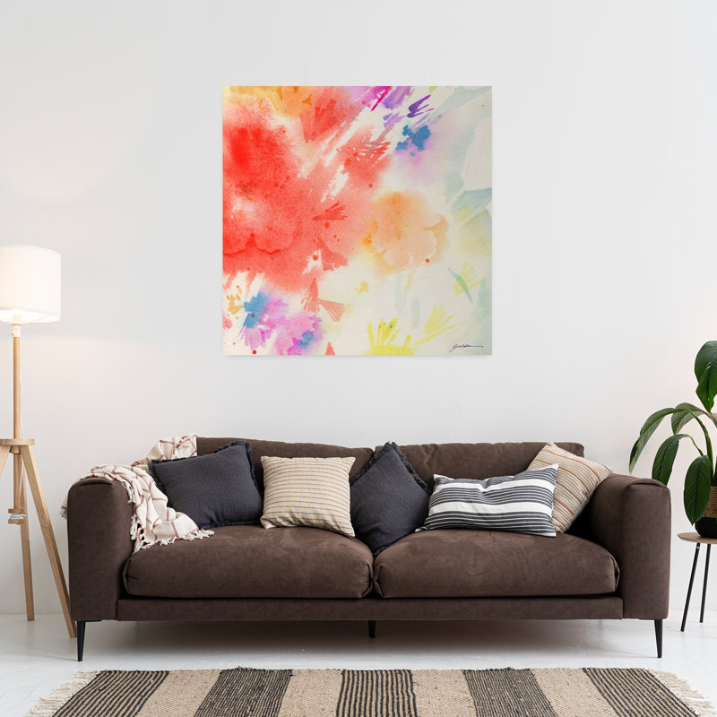 Summer Glory Contemporary Flower Art, 36" H x 36" W