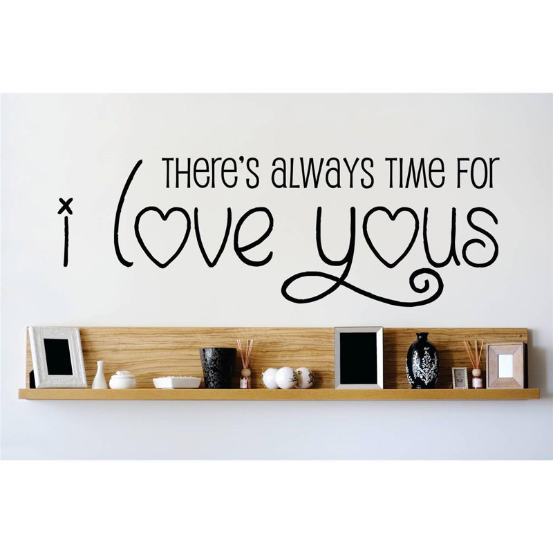 Décalcomanie murale "always on i love" yous, H 6 po x l 20 po x P 0,16 po, Noir