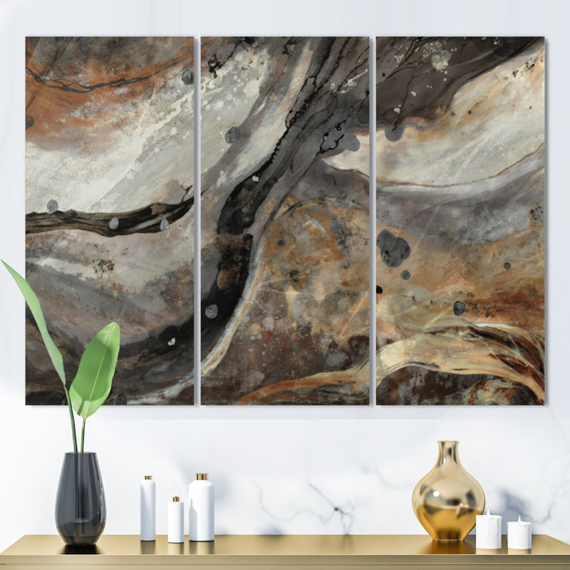 «Morning Effervescence II», ensemble d'art mural sur toile abstraite, H 28 po x l 36 po x P 1 po, Toile tendue