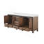 Meuble-lavabo double 80 po Rustwood X P 22 po D, avec plateau en quartz blanc
