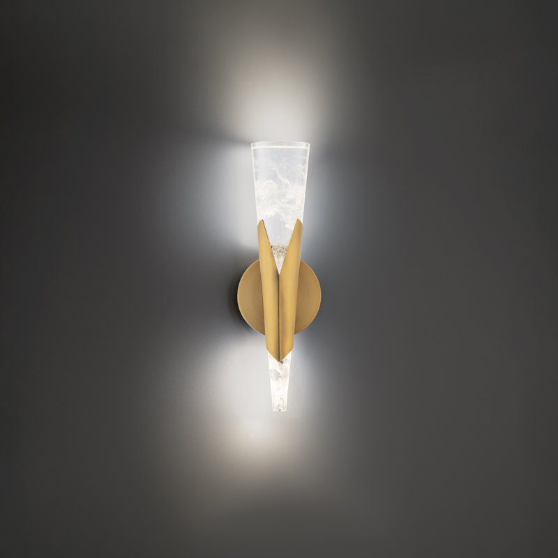 Kilt LED Wall Sconce, Aged Brass, 2700K