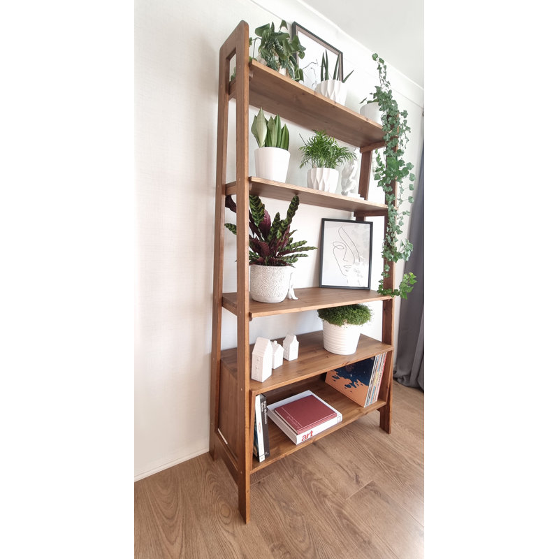 Lene 190cm H Solid Wood Standard Bookcase