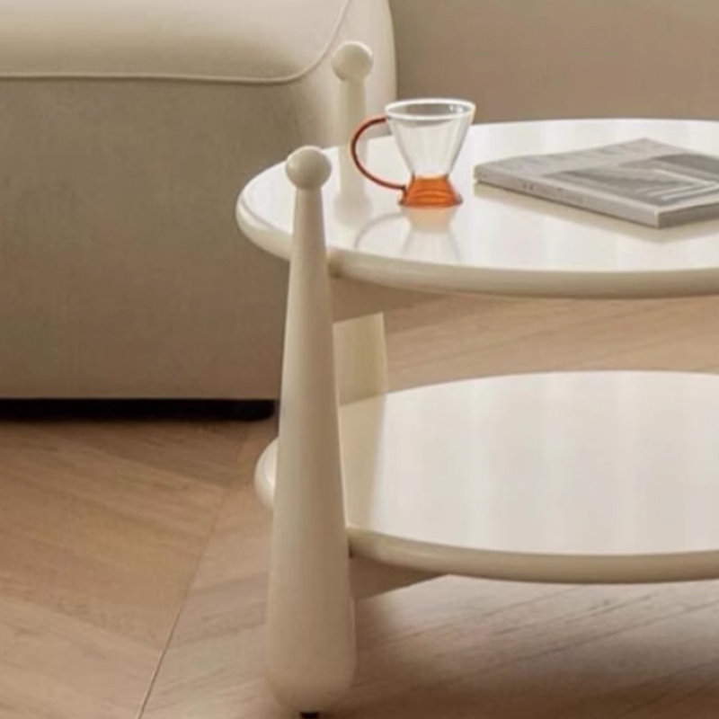 Table basse de style crème, H 15,74 po x L 31,49 po x l 31,49 po