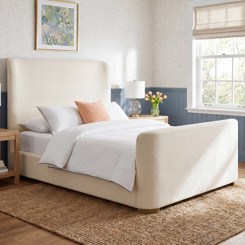 Tyndall Upholstered Sleigh Bed, King 