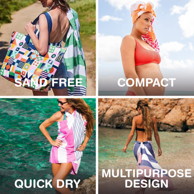 Quiniyah 100% Cotton Lightweight Beach Towel