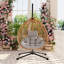 Chaise suspendue avec structure en rotin et coussin amovible-1992657490-1992657489