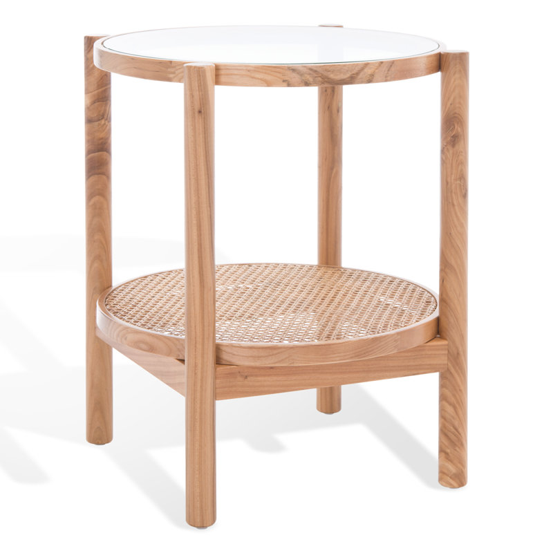 Karyna Glass End Table, Natural
