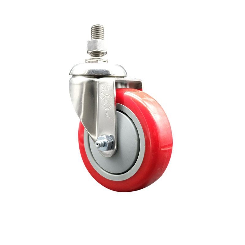 Polyurethane Casters, Red