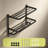 Foldable Wall Mounted Towel Rack for Bathroom, Three Tier Stainless Steel Shelf with Towel Bar and Hooks, Space Saving Storage Organizer for Lavatory, Rust Resistant, Modern Design, Black