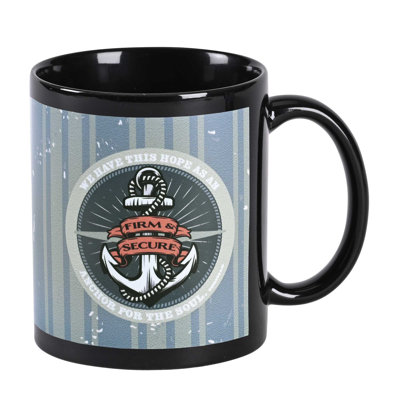 Tasse noire ancre «We Have This Hope»