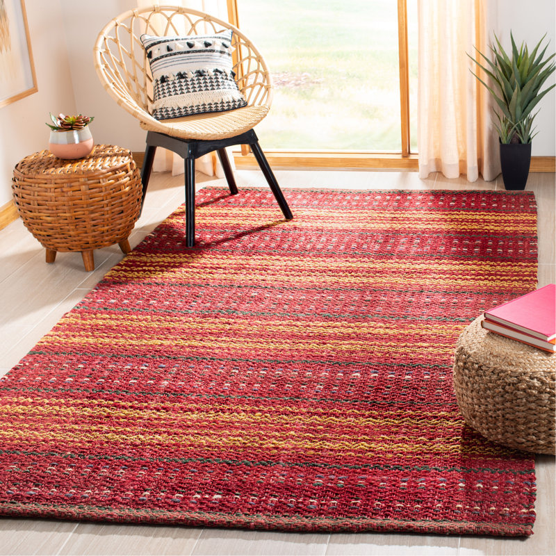 Tapis en jute tissé à la main Harlan, Rectangle de 5 pi x 8 pi