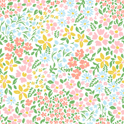 Rouleau de papier peint L 18,75 pi x l 25 po Spring Little Flowers