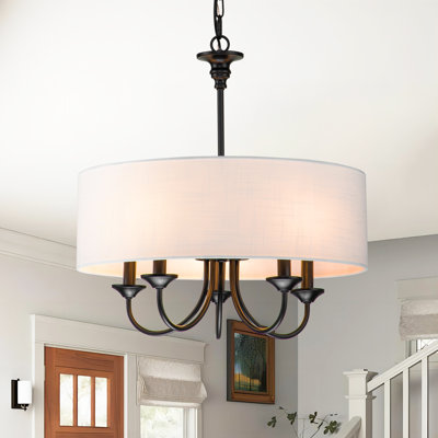 5 - Light Dimmable Drum Chandelier